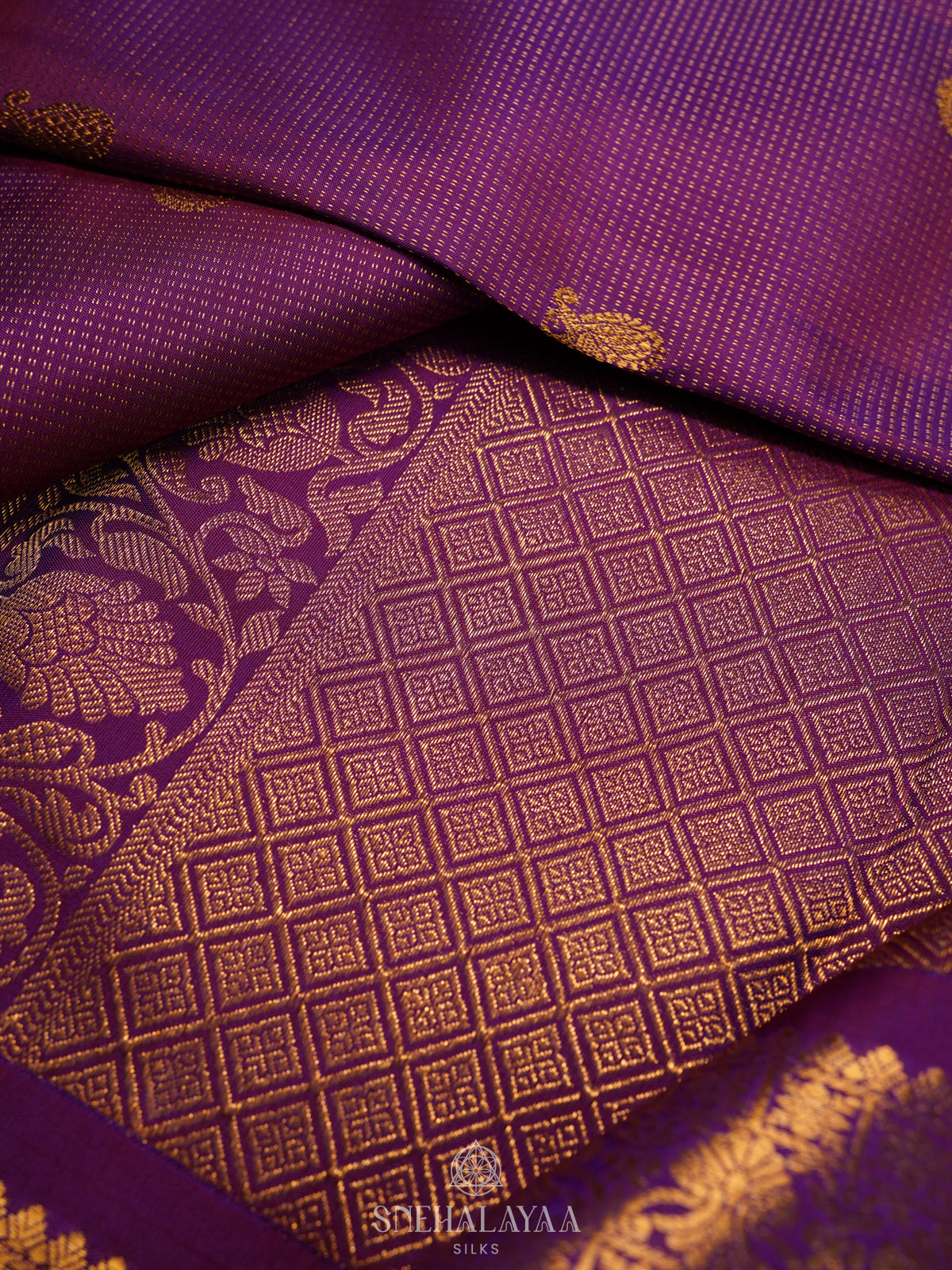 Purple Kanjivaram Silk Saree