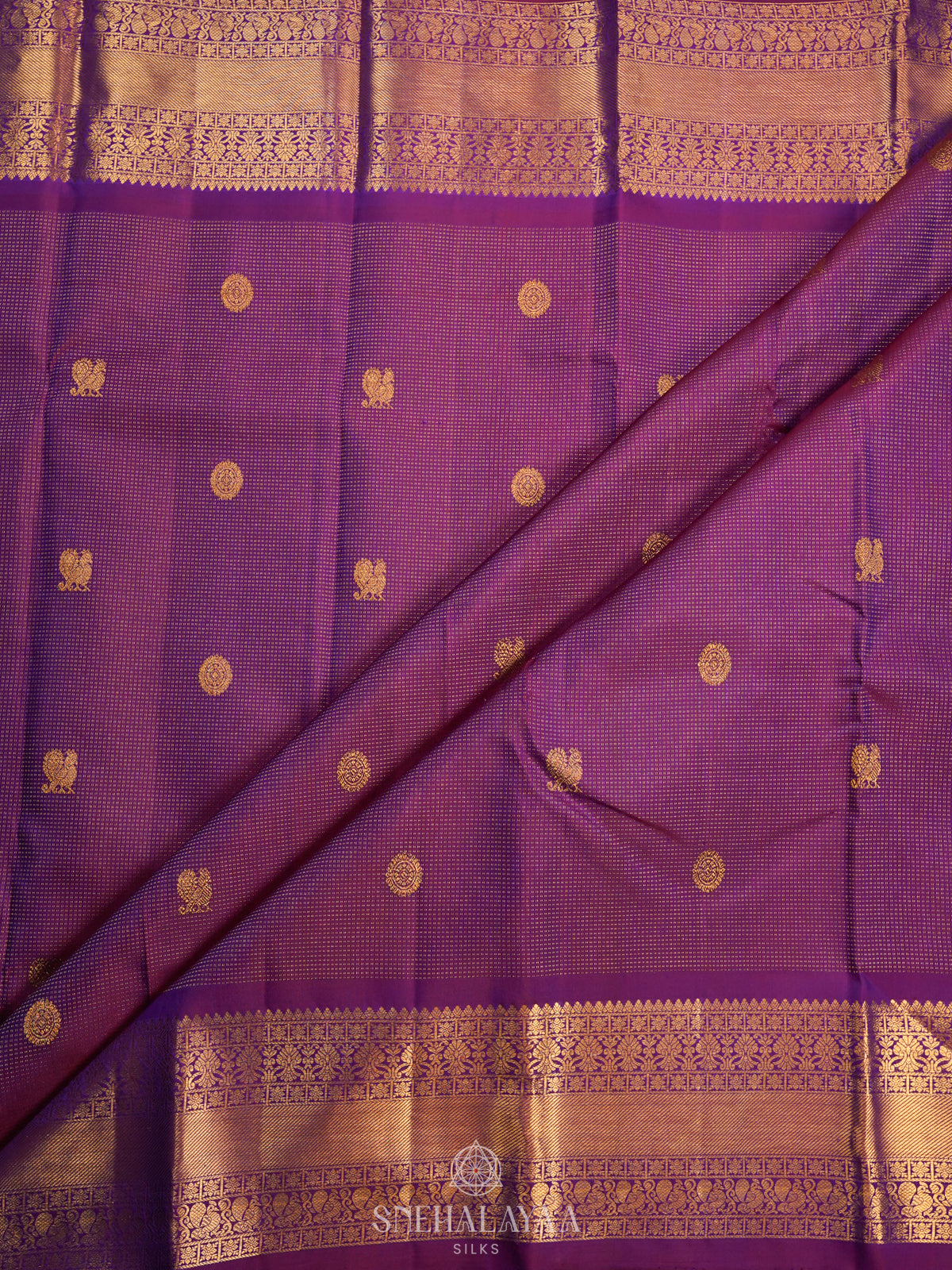 Purple Kanjivaram Silk Saree