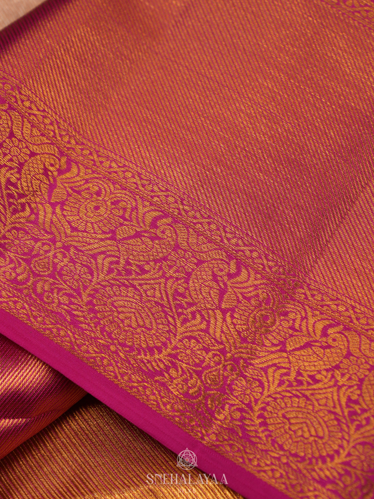 Beige Tissue Kanjivaram Silk Saree