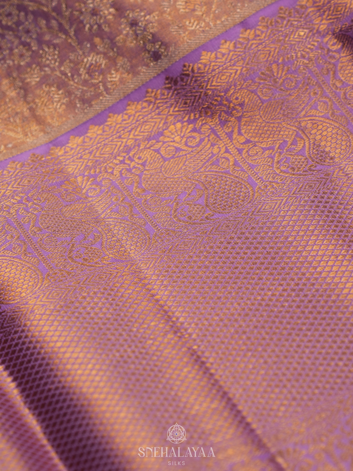 Rose Pink Tissue Kanjivaram Silk Saree