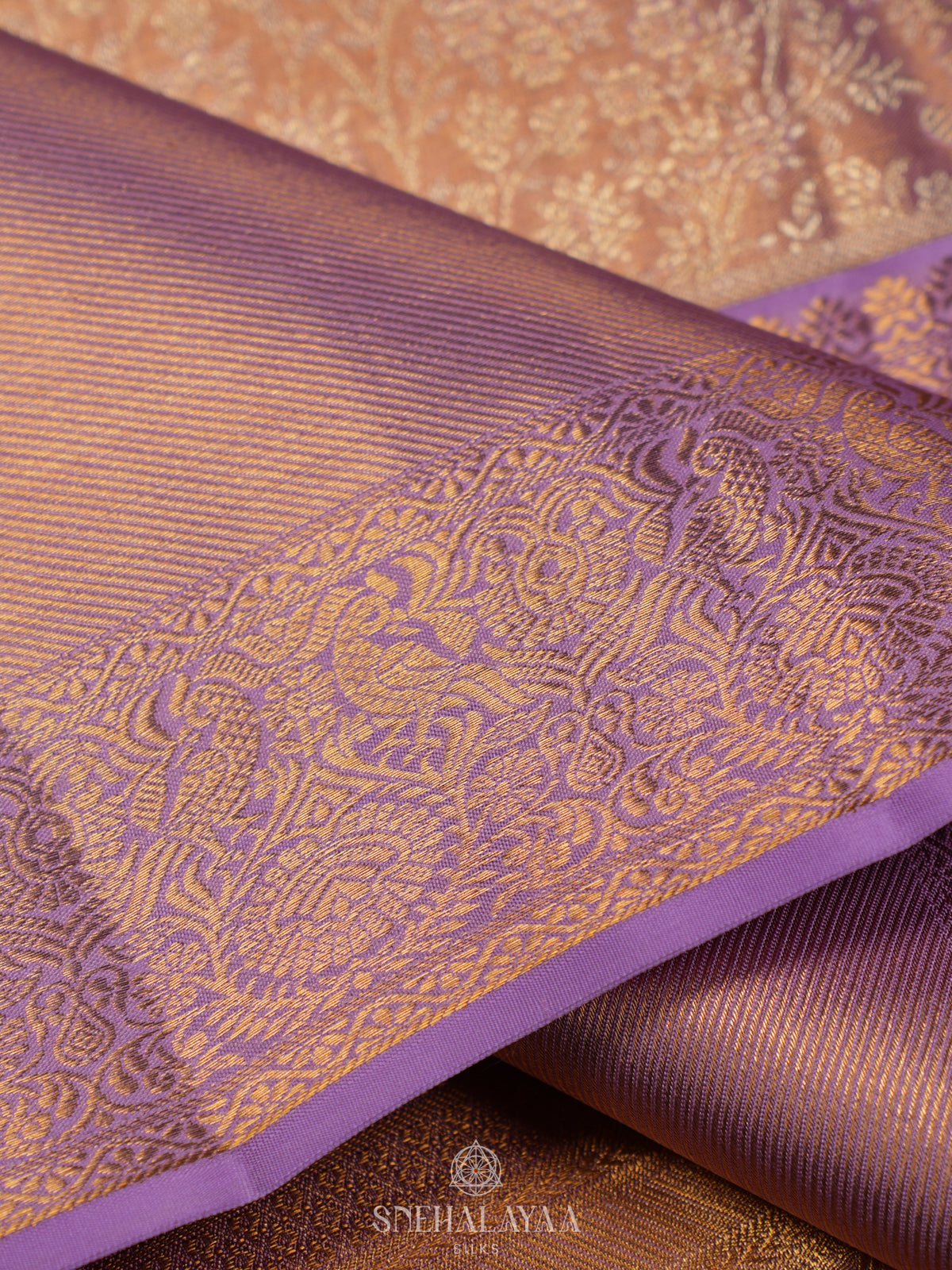 Rose Pink Tissue Kanjivaram Silk Saree