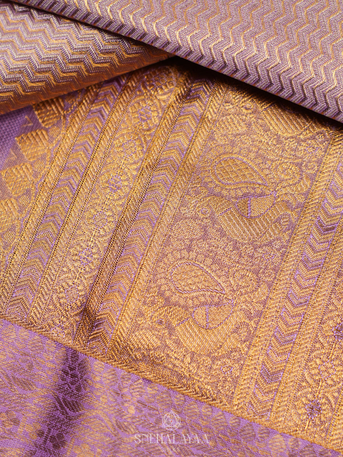 Rose Pink Tissue Kanjivaram Silk Saree