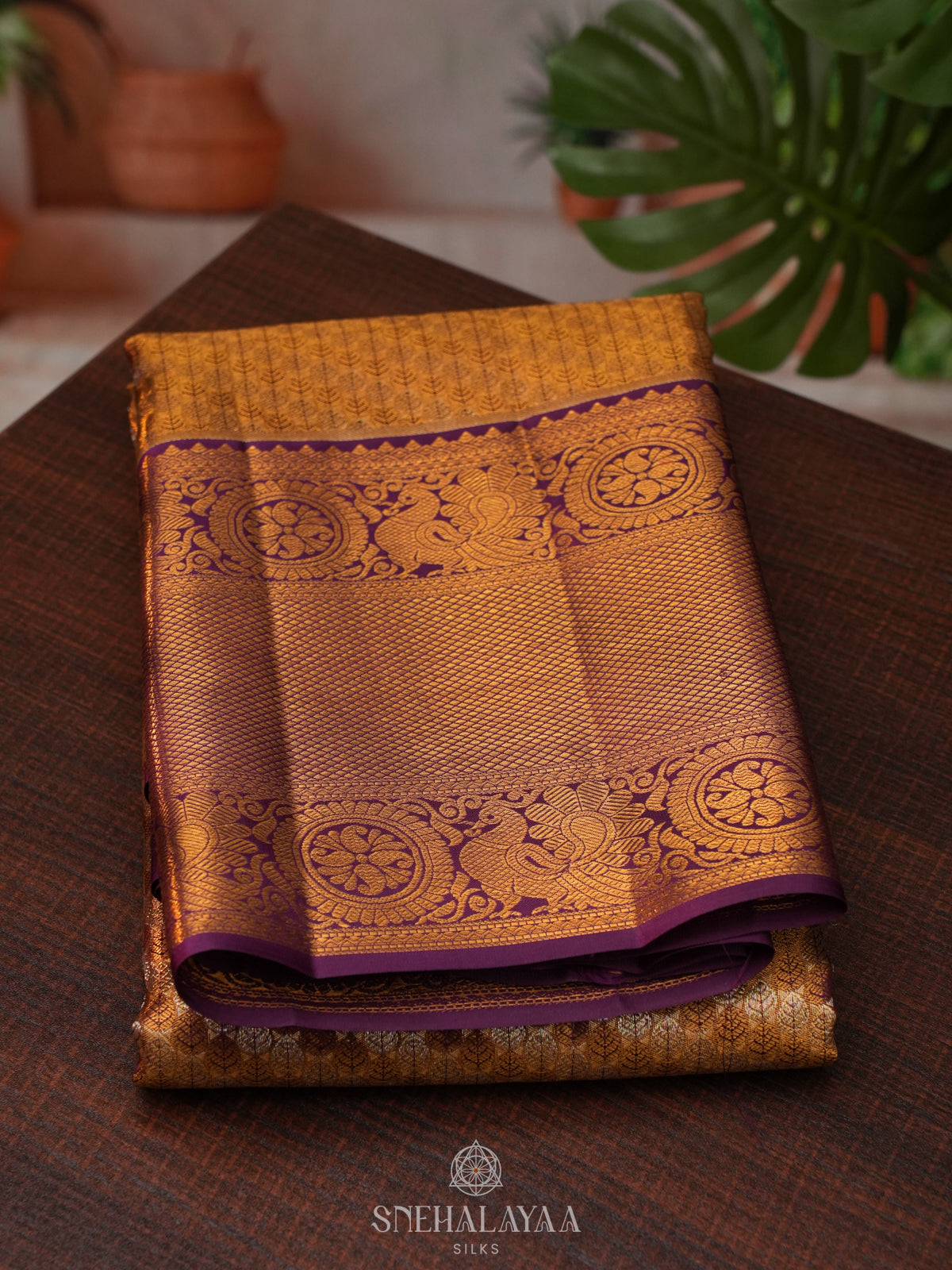 Gold Tissue Kanjivaram Silk Saree
