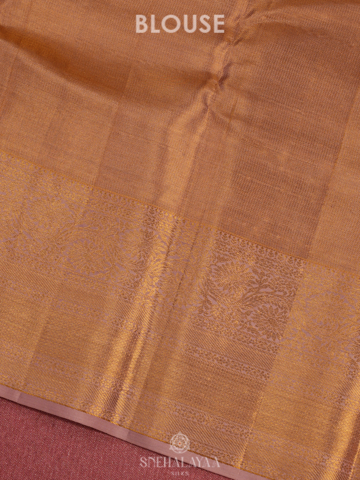 Golden Yellow Tissue Kanjivaram Silk Saree