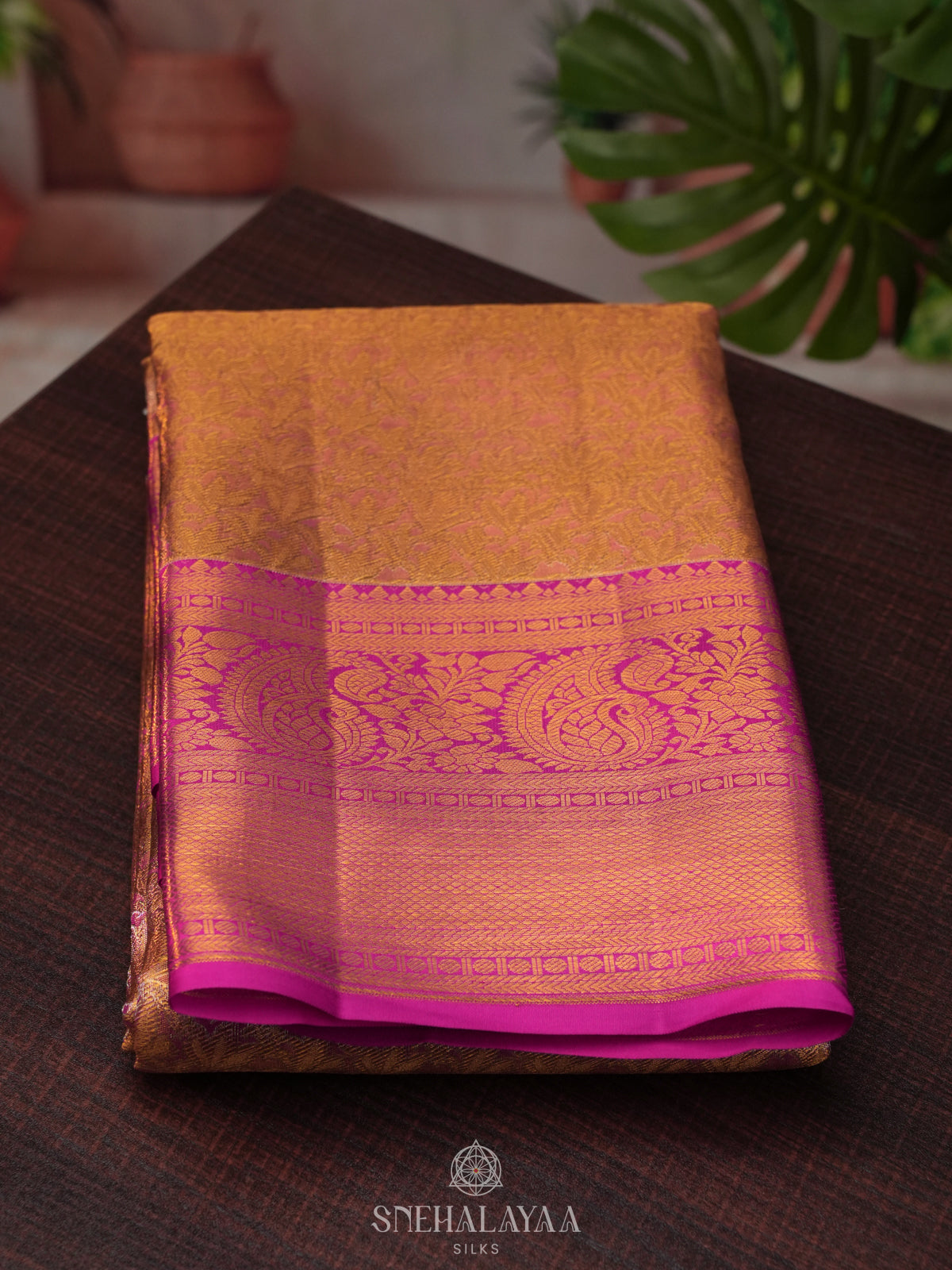Pink Tissue Kanjivaram Silk Saree