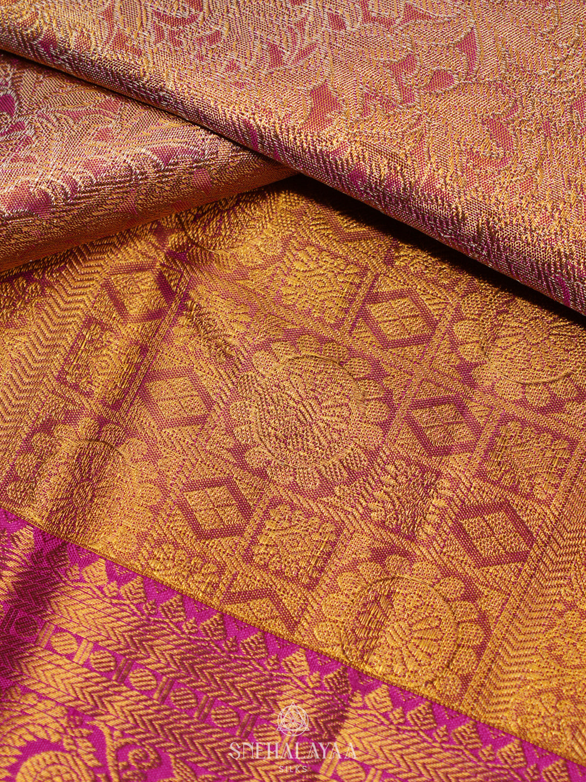 Pink Tissue Kanjivaram Silk Saree