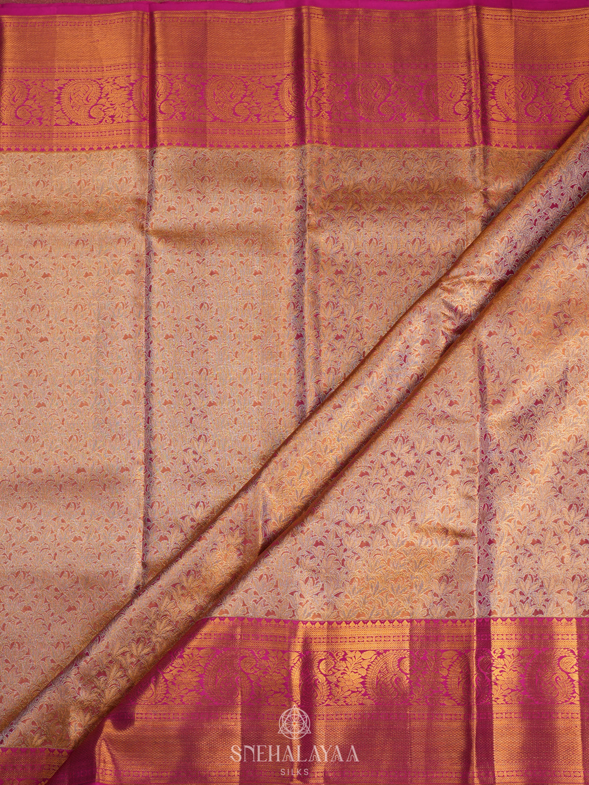 Pink Tissue Kanjivaram Silk Saree
