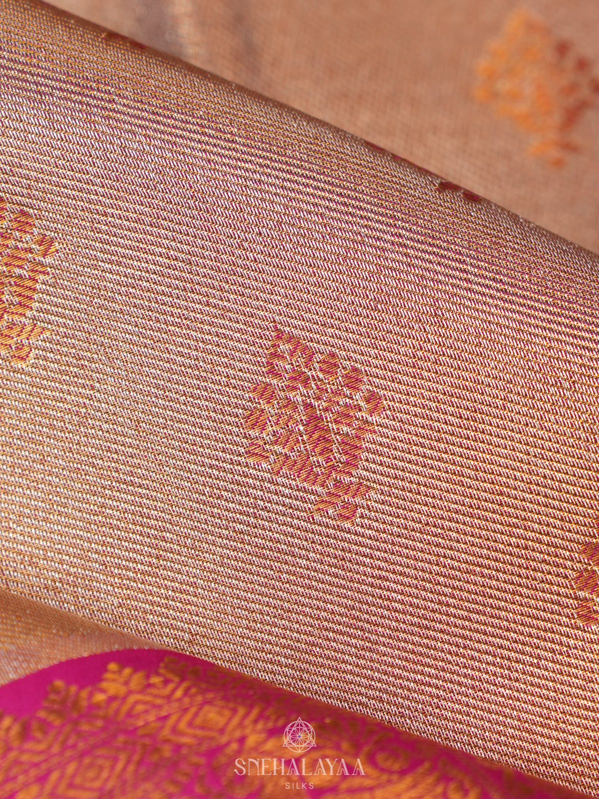 Beige Tissue Kanjivaram Silk Saree