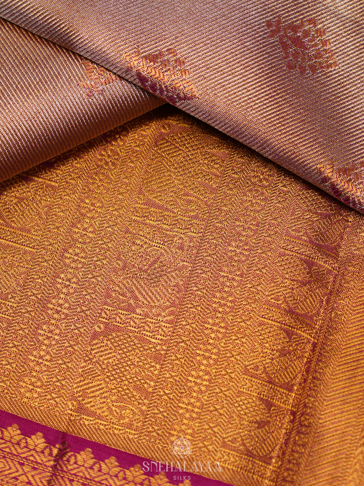 Beige Tissue Kanjivaram Silk Saree