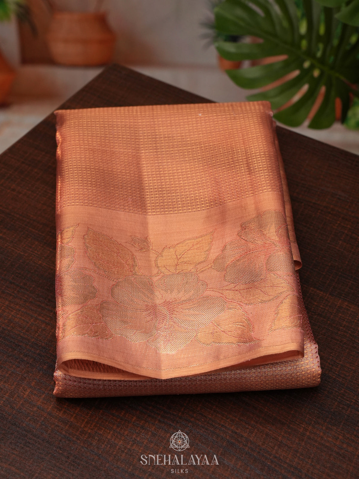Pink Tissue Kanjivaram Silk Saree