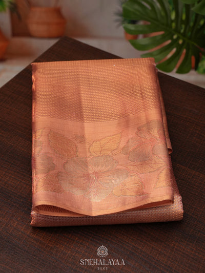 Pink Tissue Kanjivaram Silk Saree