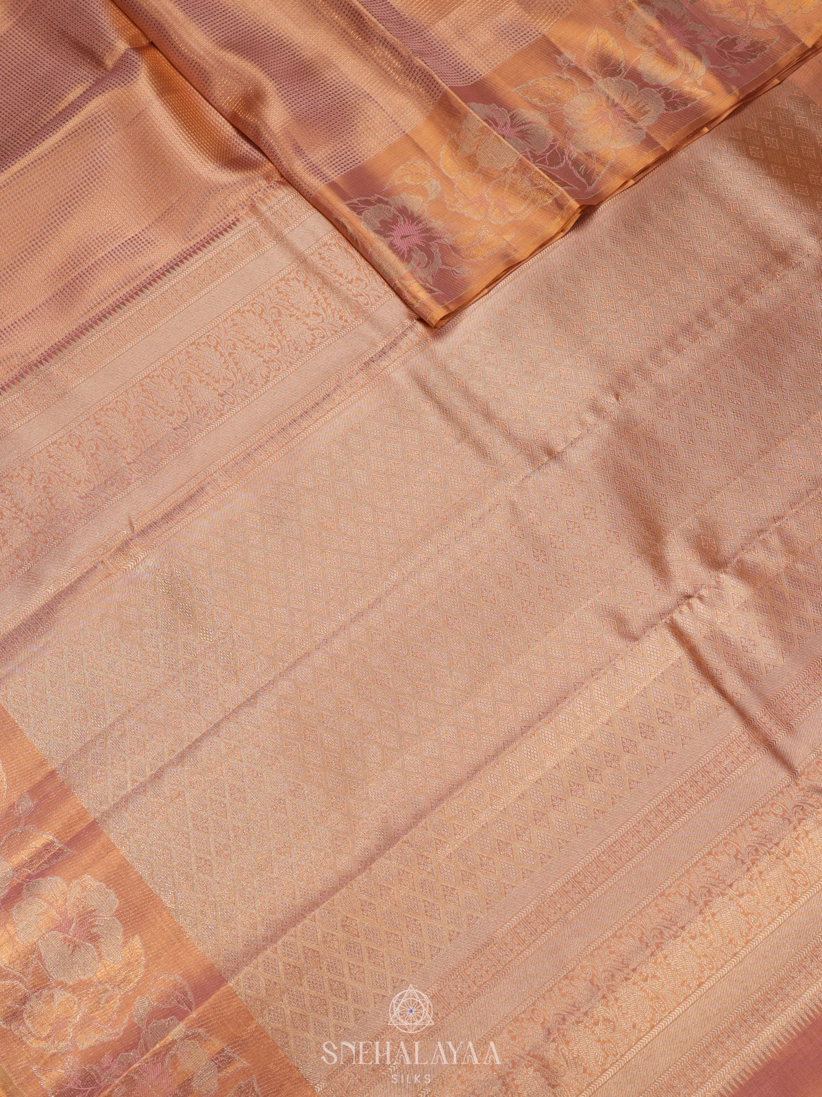 Pink Tissue Kanjivaram Silk Saree