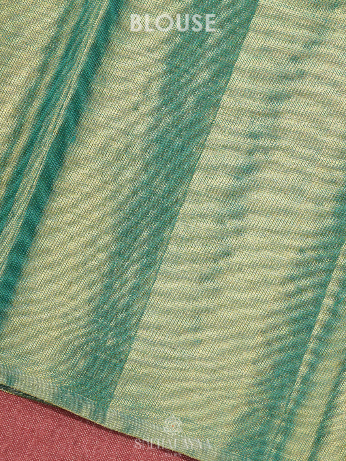 Teal Green Tissue Kanjivaram Silk Saree