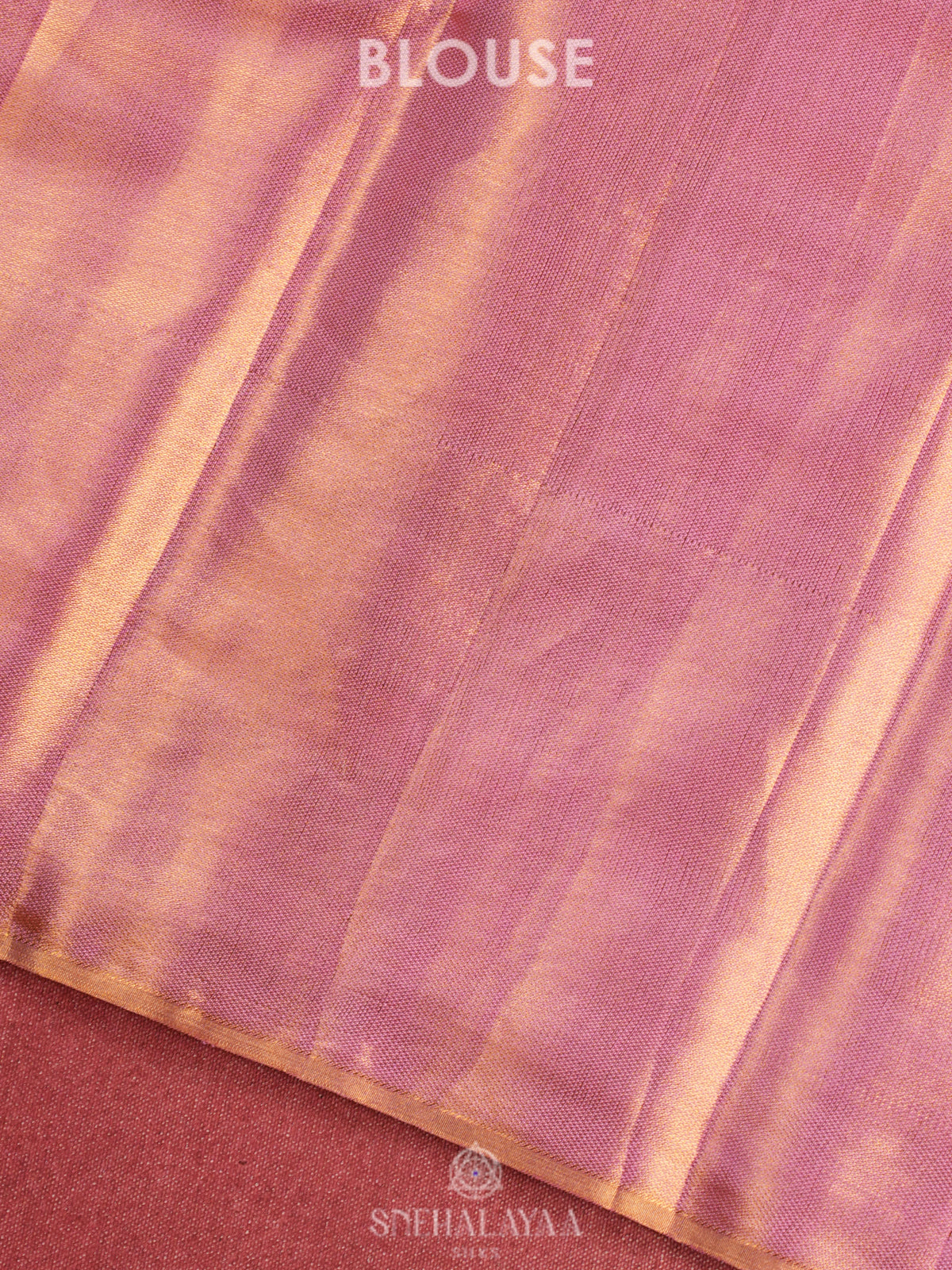Rose Pink Tissue Kanjivaram Silk Saree