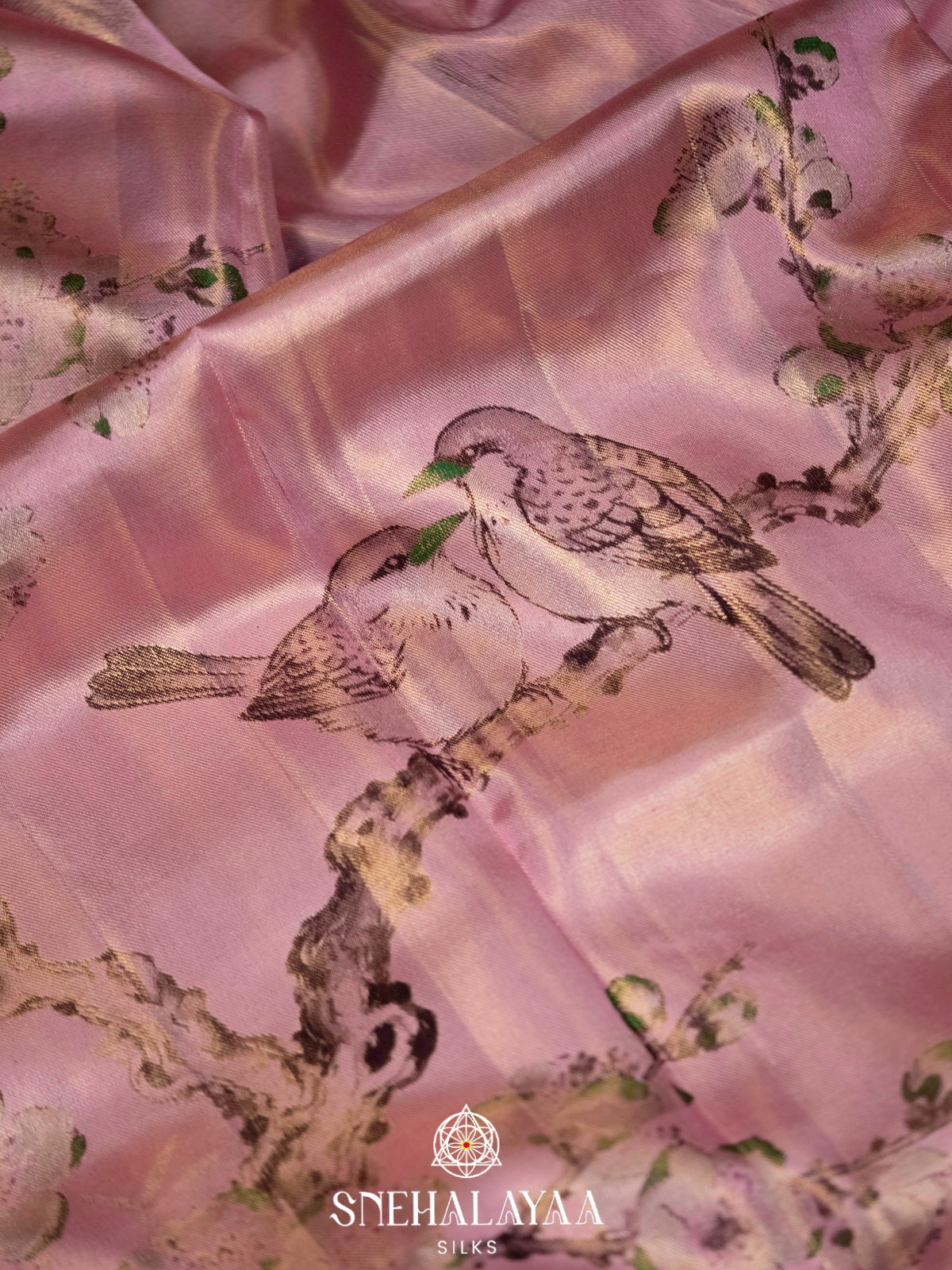 Rose Pink Kanjivaram Silk Saree