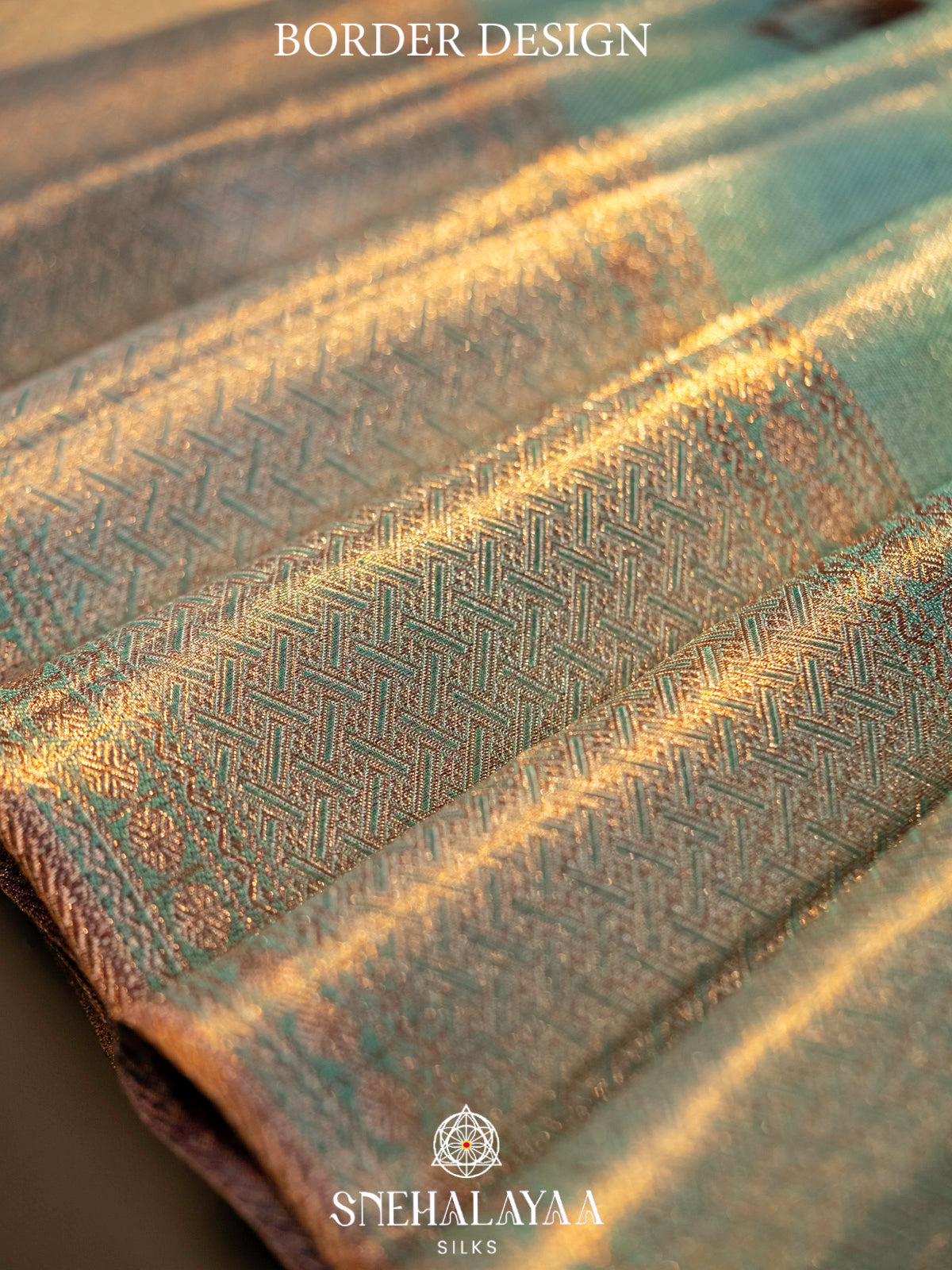 Teal Blue Kanjivaram Silk Saree