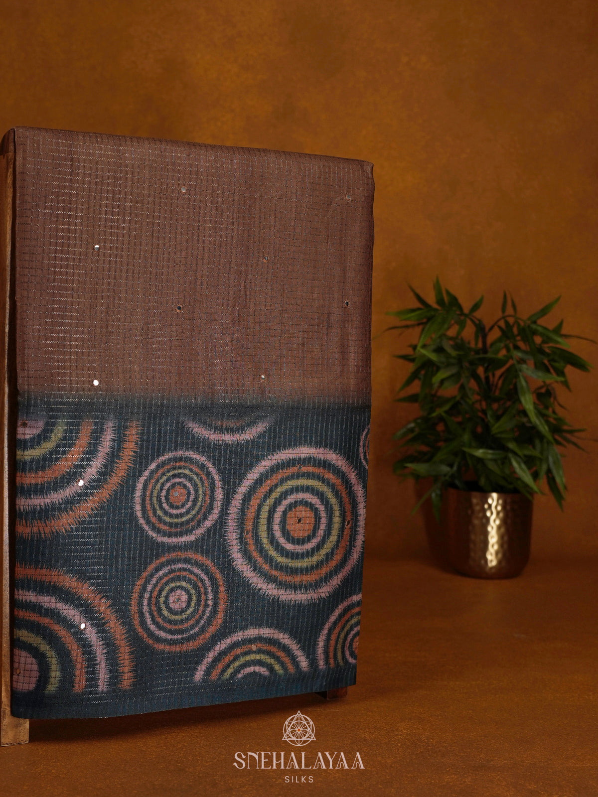 Brown Tussar Saree