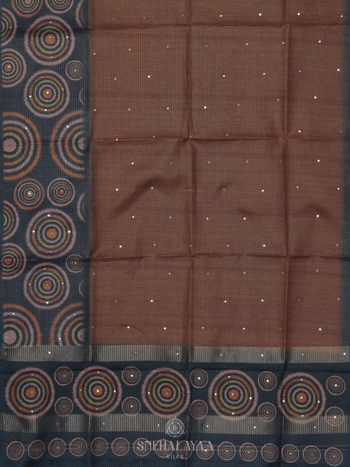 Brown Tussar Saree