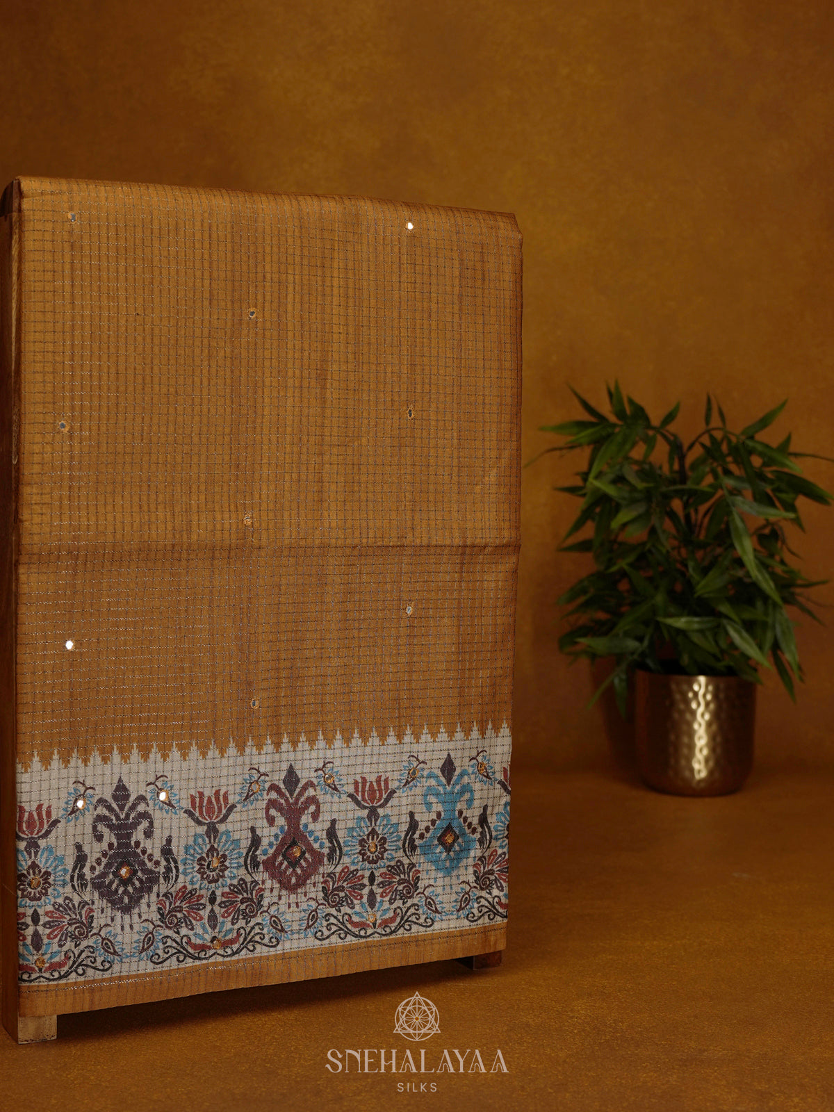 Yellow Tussar Saree