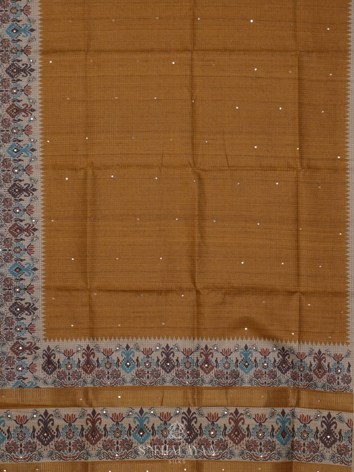 Yellow Tussar Saree