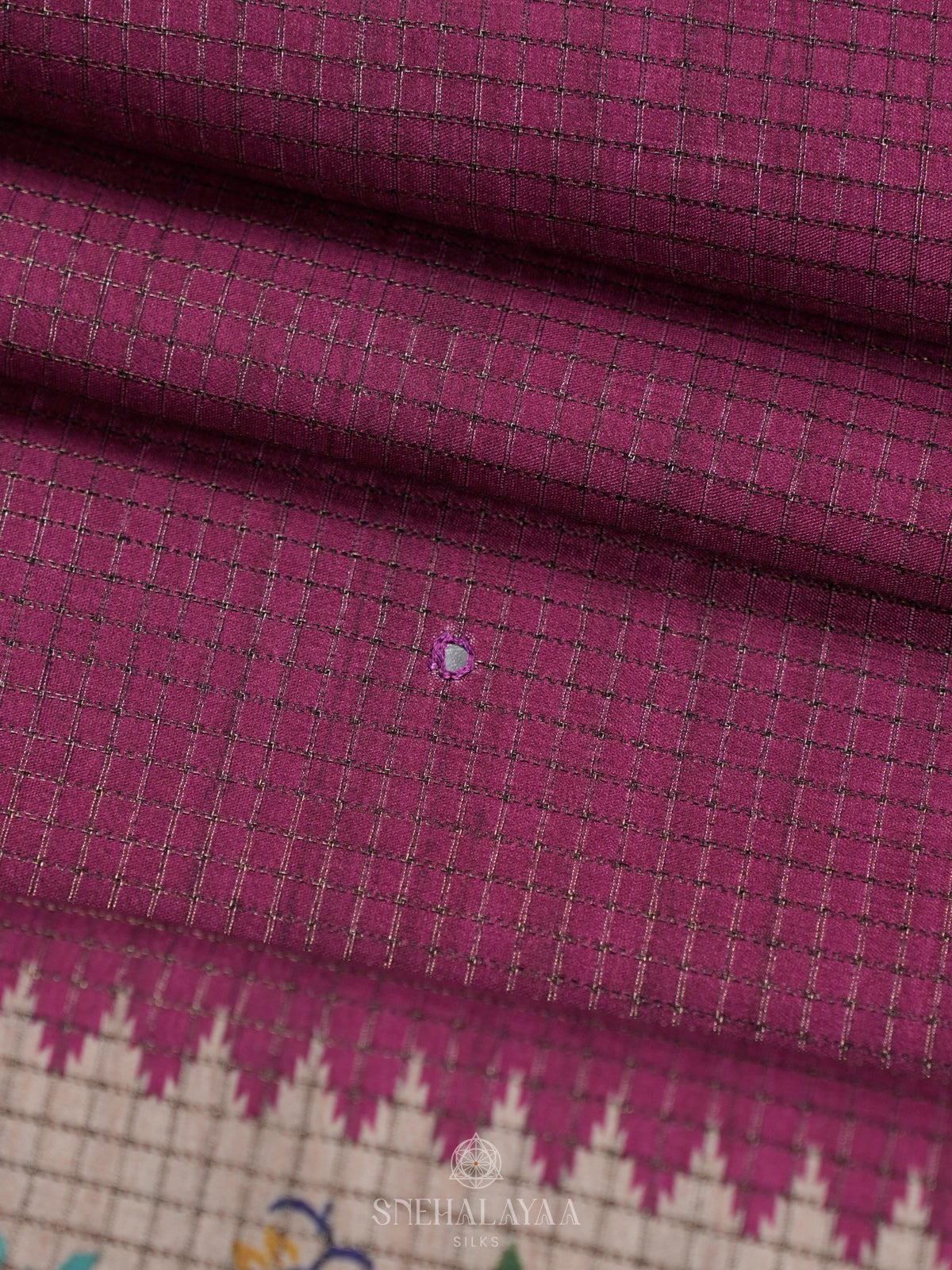 Magenta Pink Tussar Saree