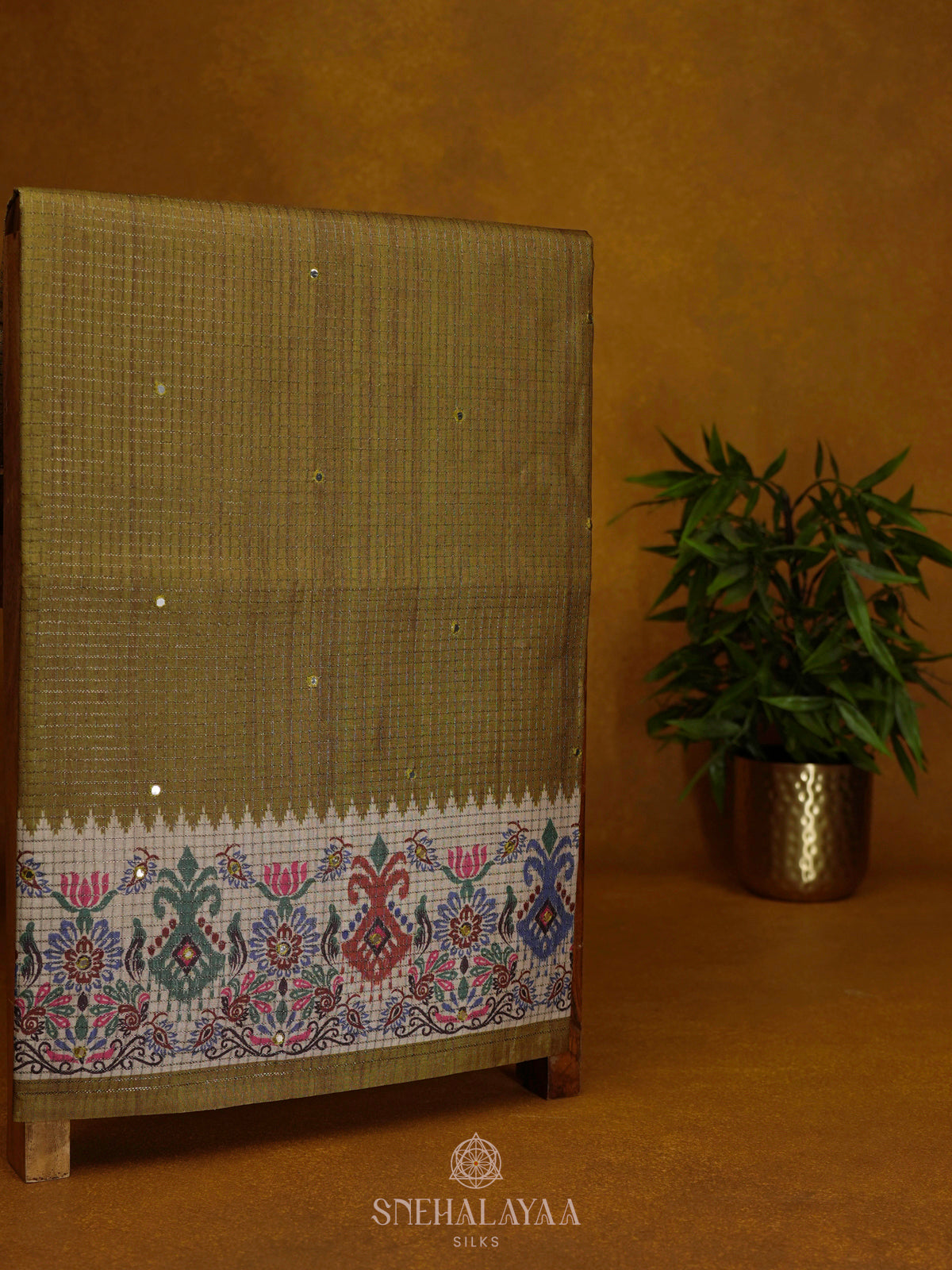 Green Tussar Saree