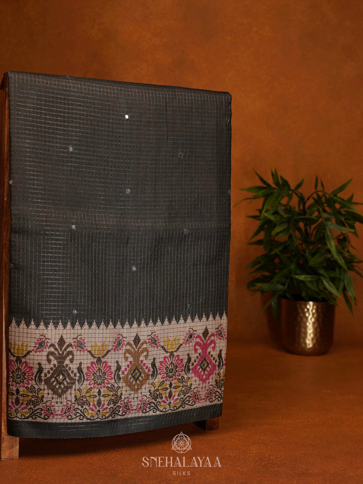 Grey Tussar Saree