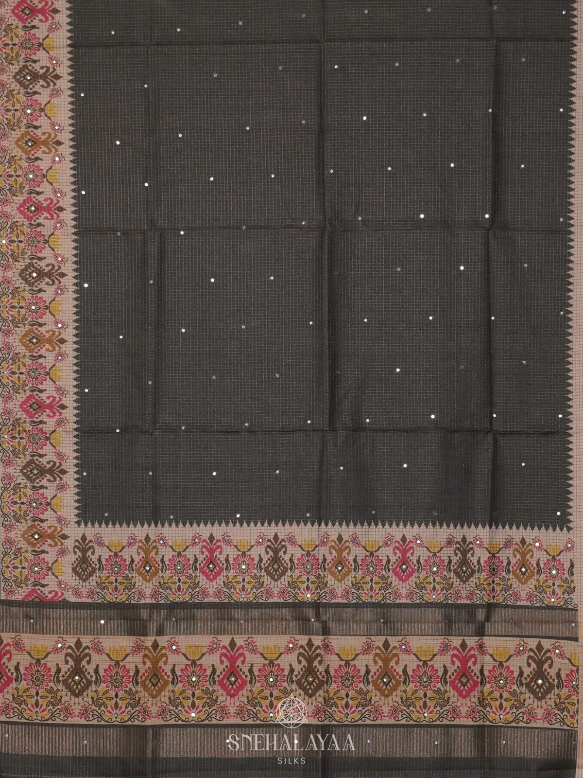 Grey Tussar Saree