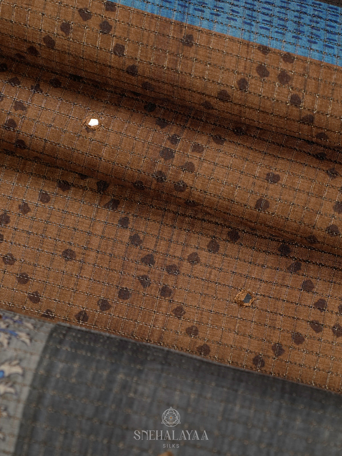Mustard Tussar Saree