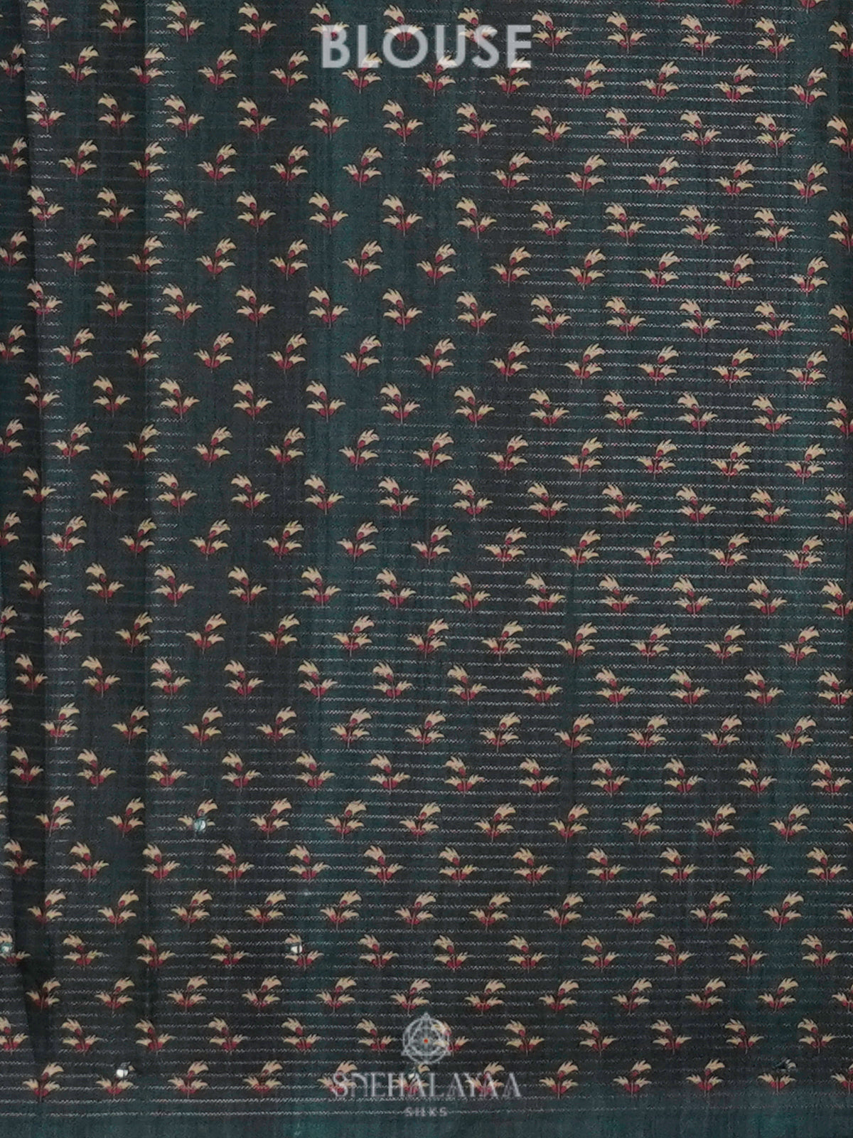 Teal Blue Tussar Saree