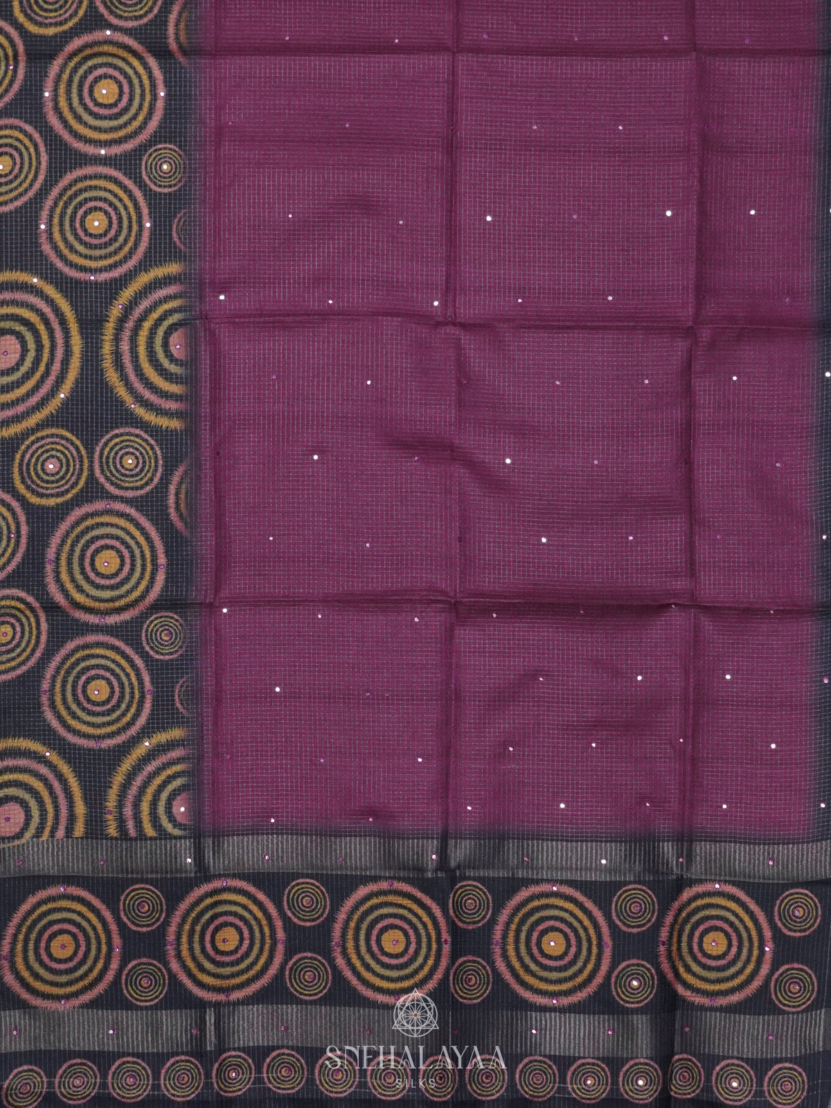 Magenta Tussar Saree