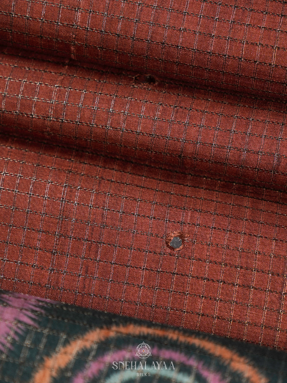 Maroon Tussar Saree