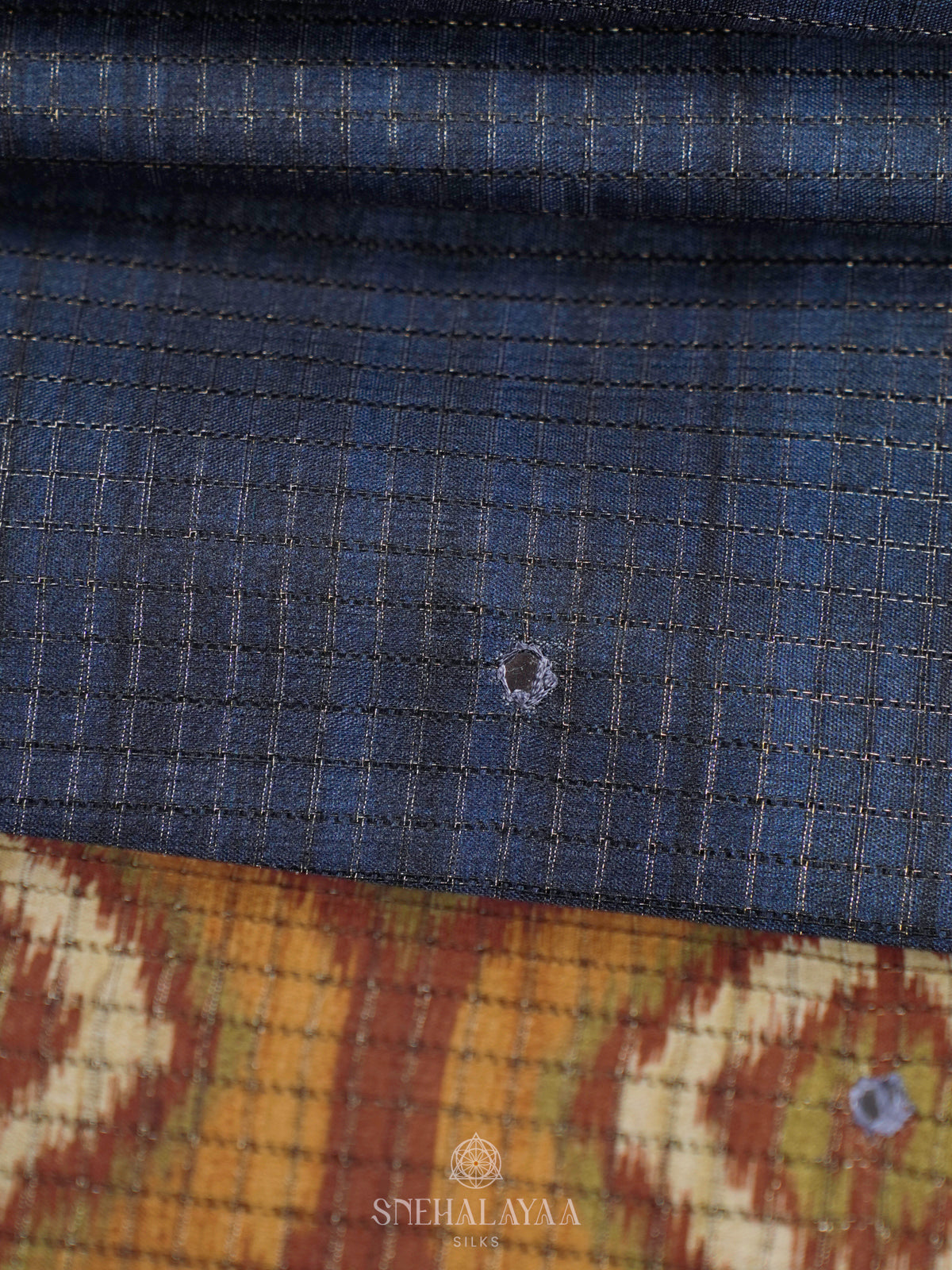 Blue Tussar Saree