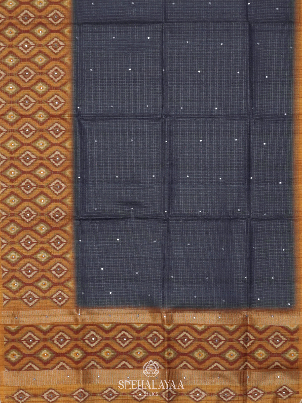 Blue Tussar Saree