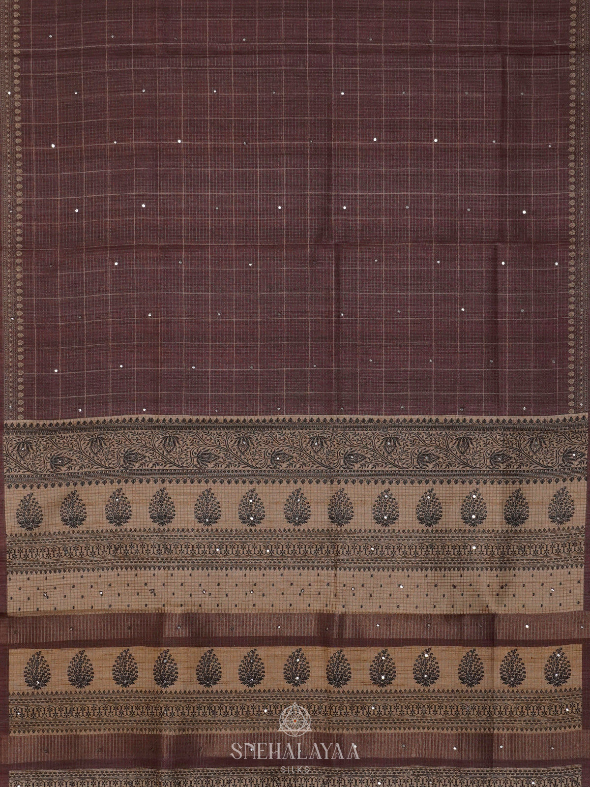 Brown Tussar Saree
