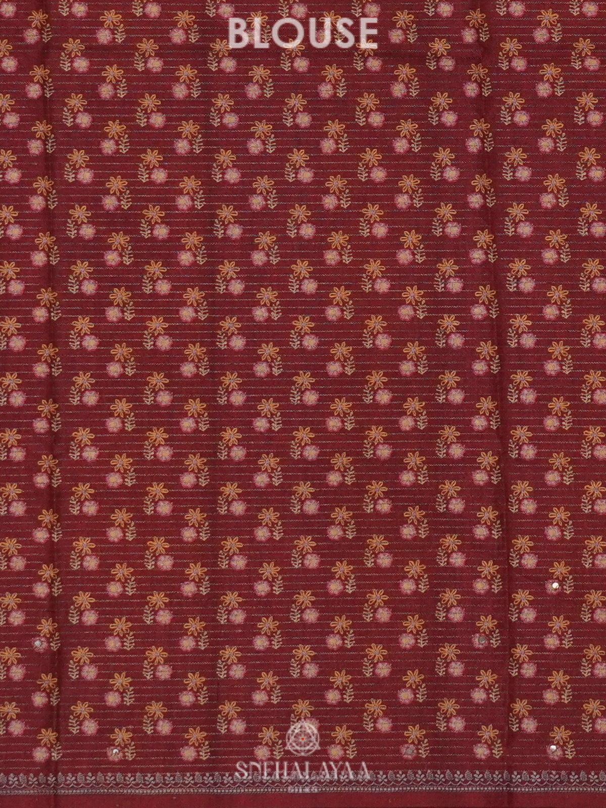 Beige With Maroon Tussar Saree
