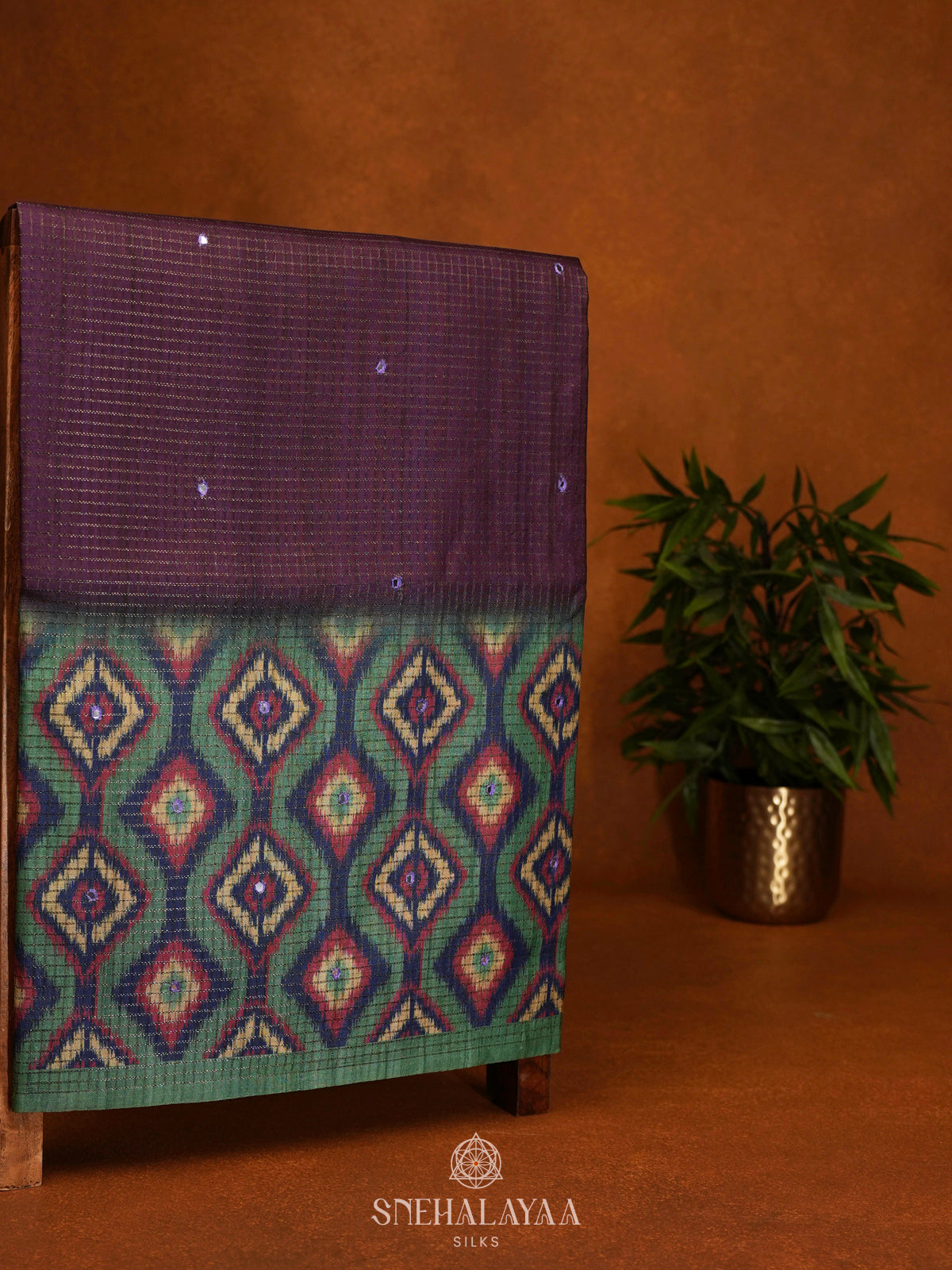 Purple Tussar Saree