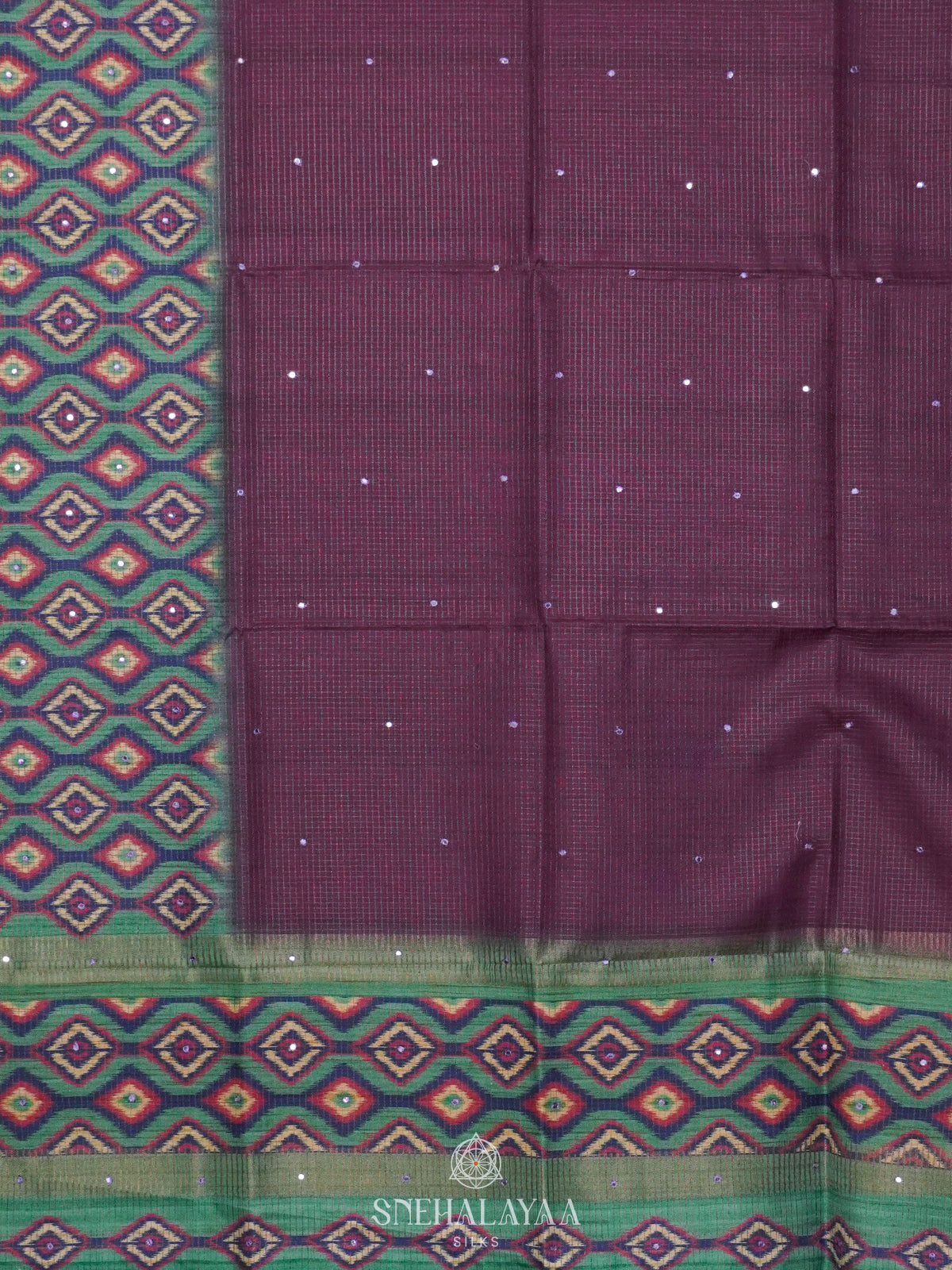 Purple Tussar Saree