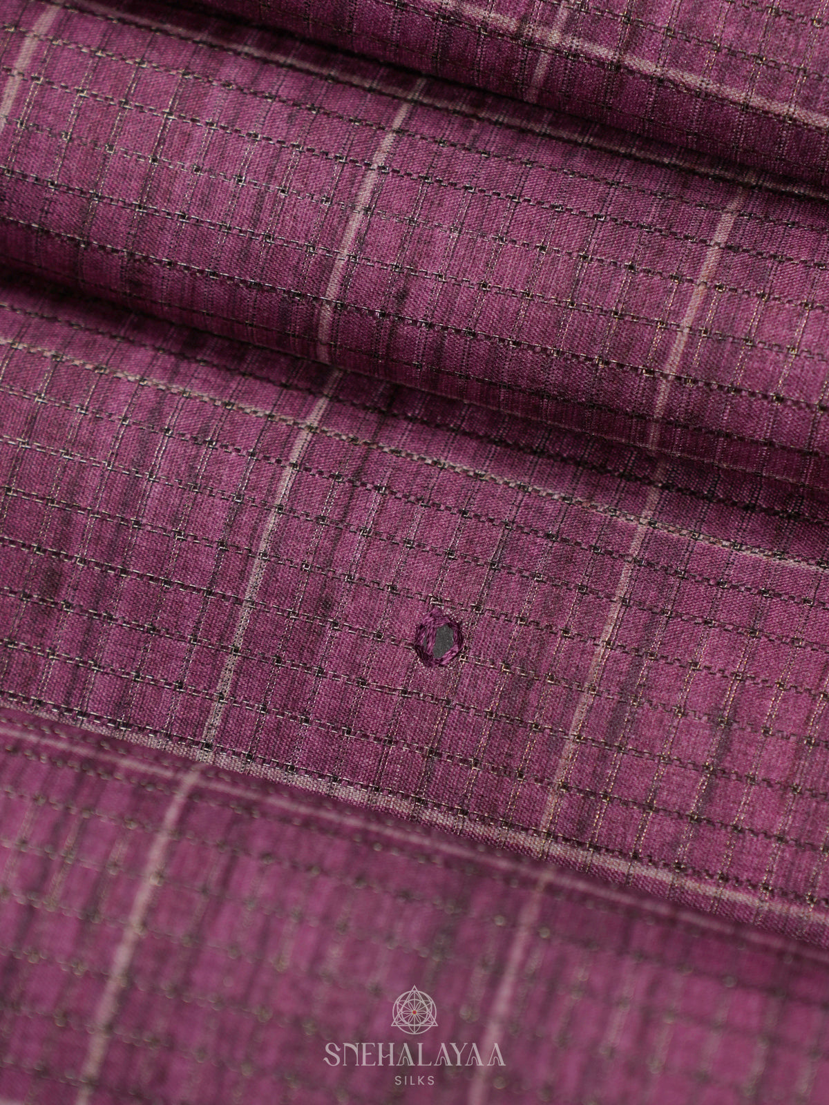 Plum Tussar Saree