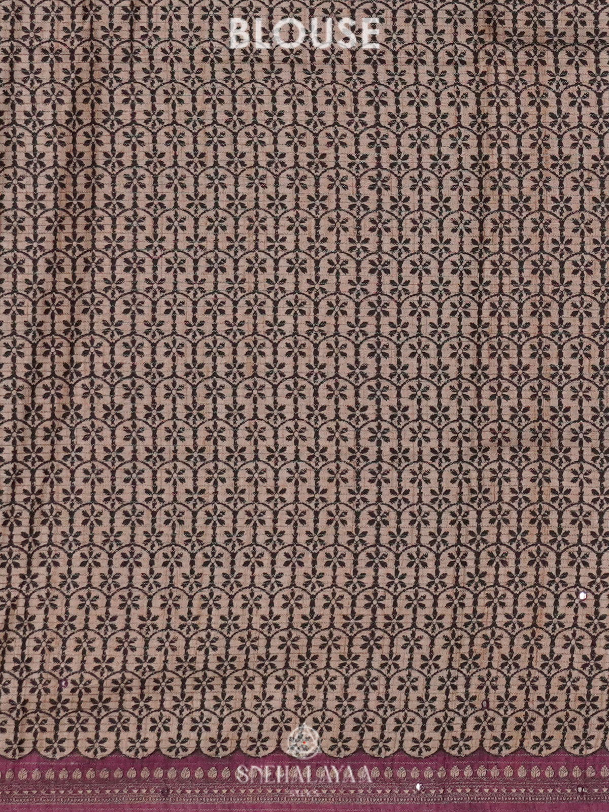 Plum Tussar Saree