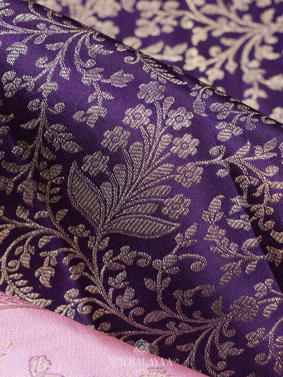 Purple Kanjivaram Silk Saree