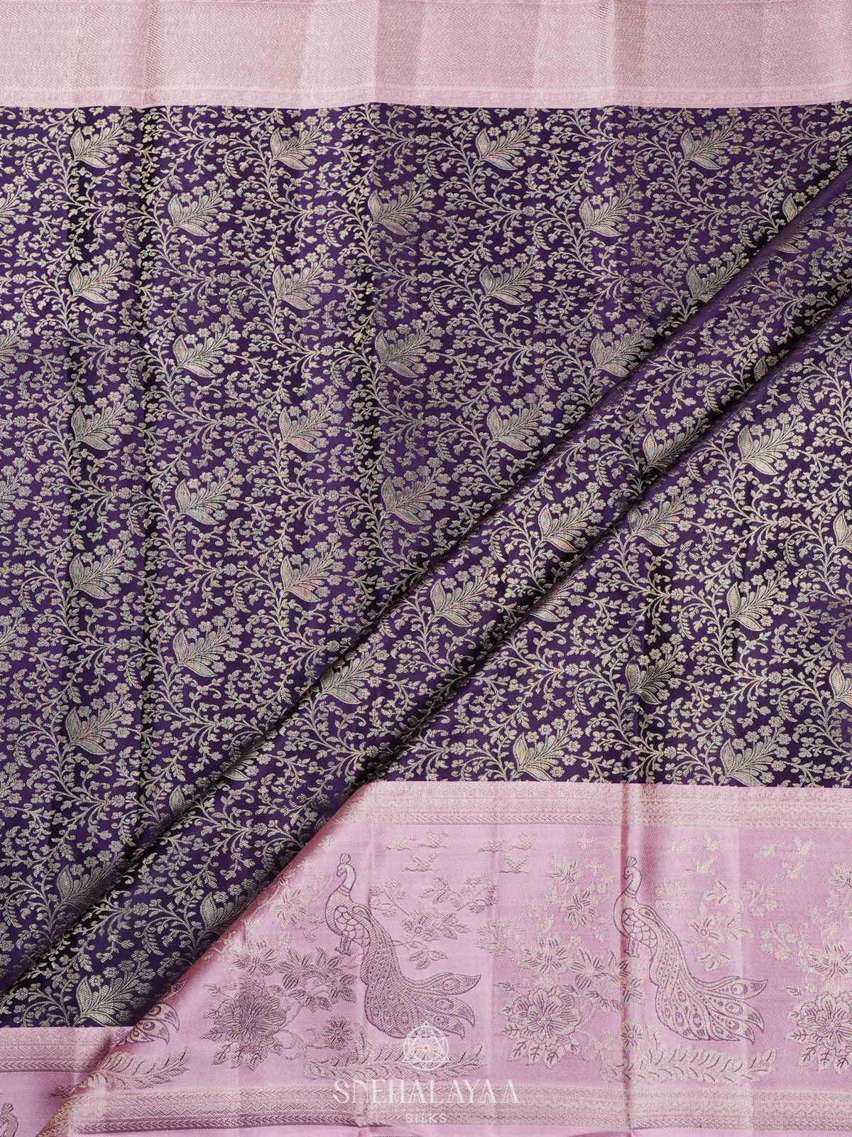 Purple Kanjivaram Silk Saree