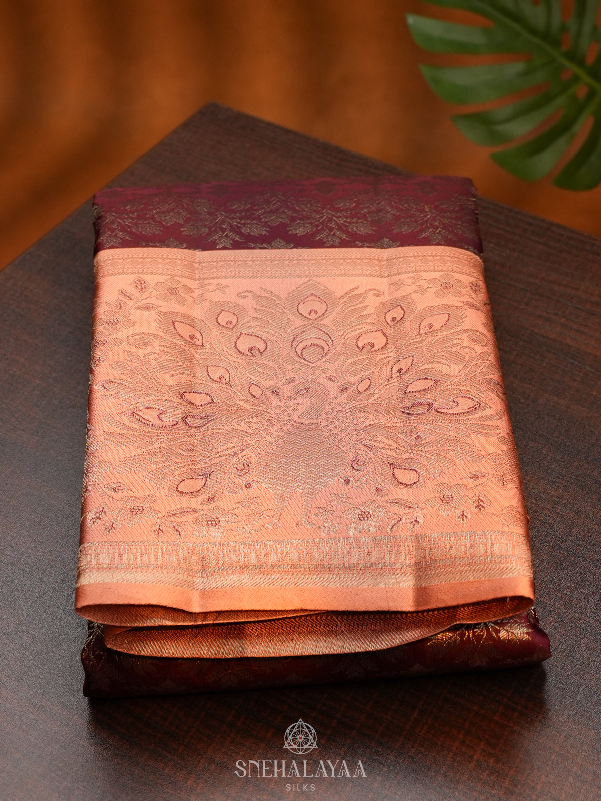 Maroon Kanjivaram Silk Saree