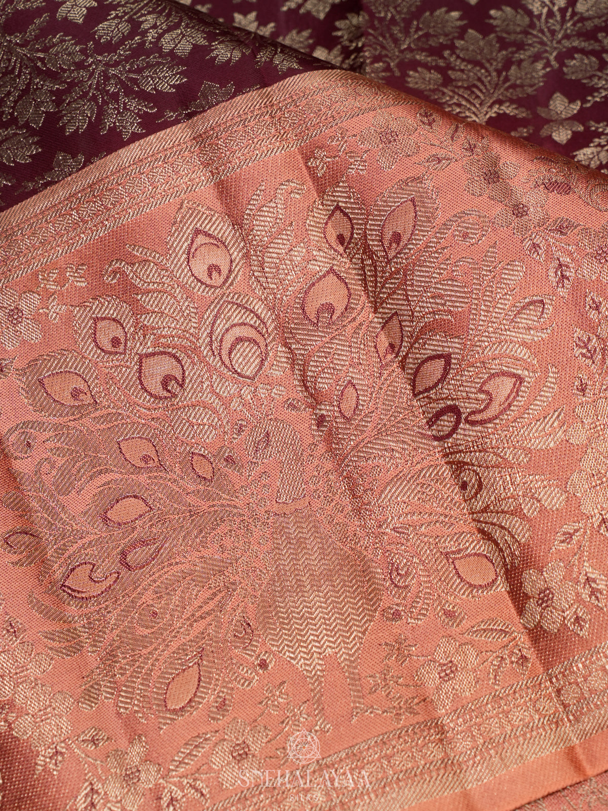 Maroon Kanjivaram Silk Saree