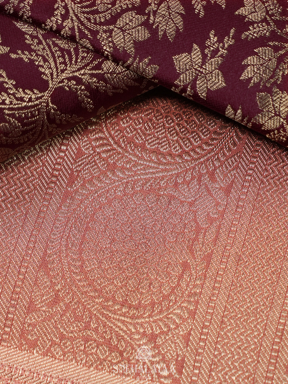 Maroon Kanjivaram Silk Saree