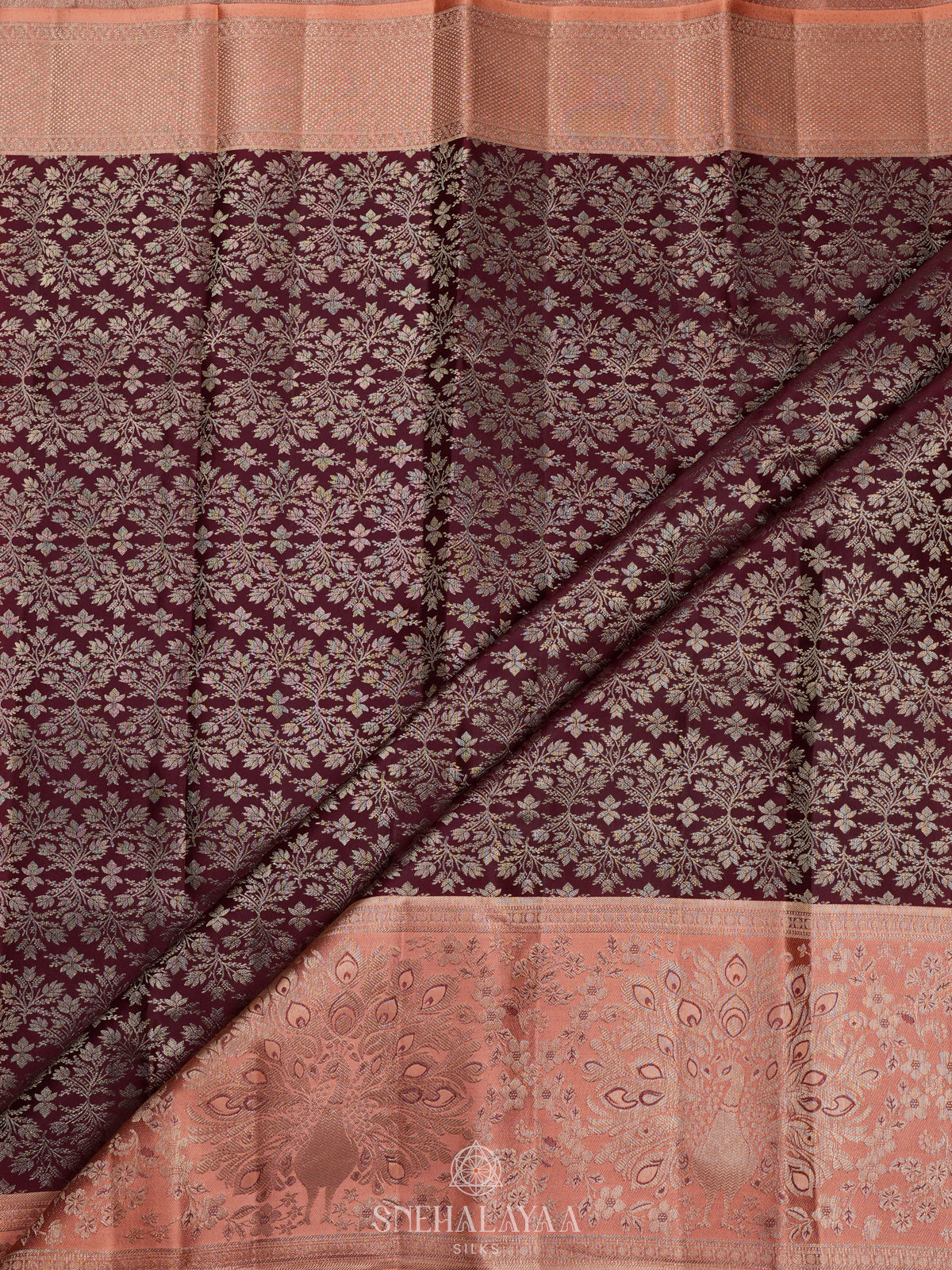 Maroon Kanjivaram Silk Saree