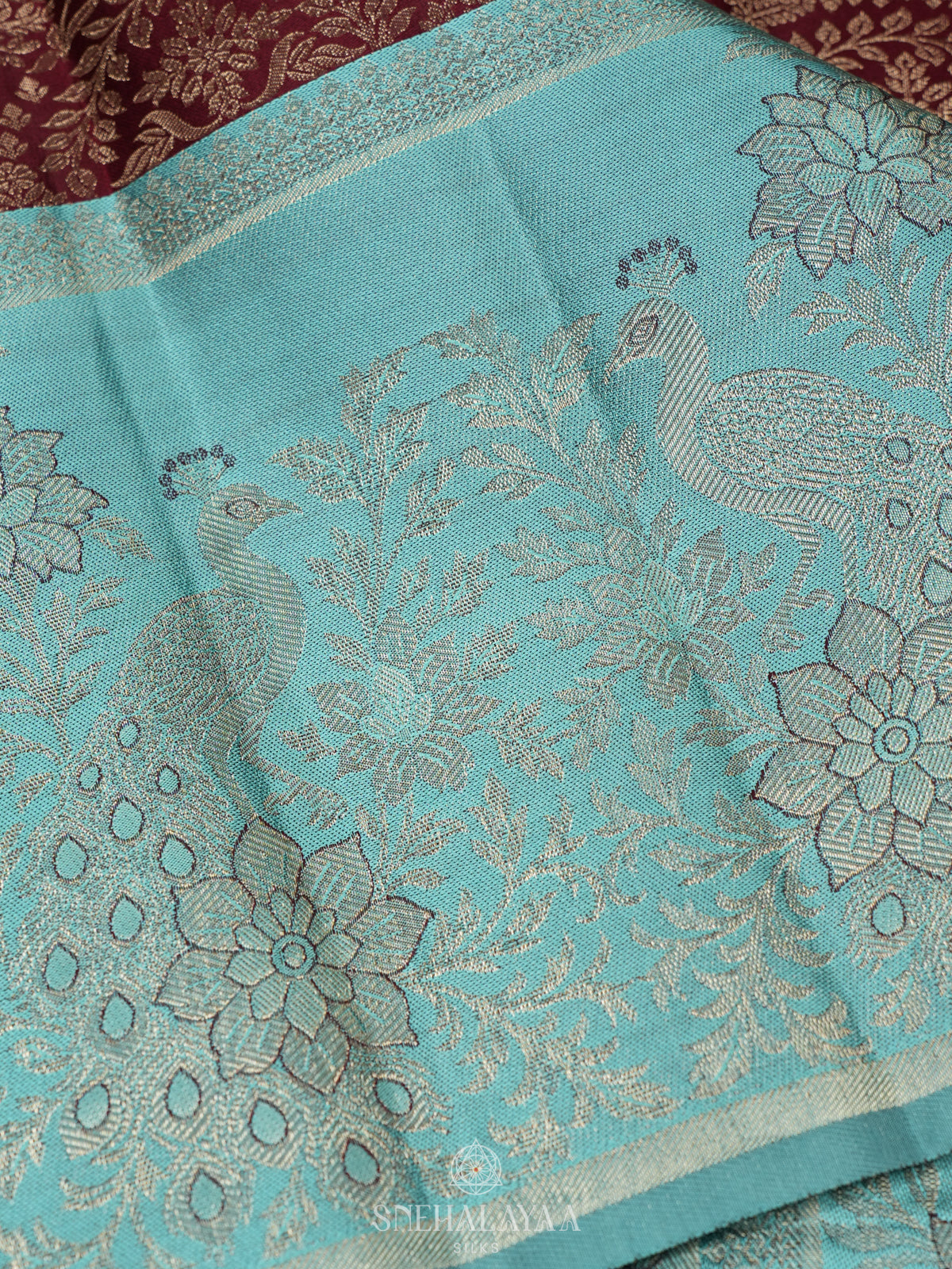 Maroon Kanjivaram Silk Saree