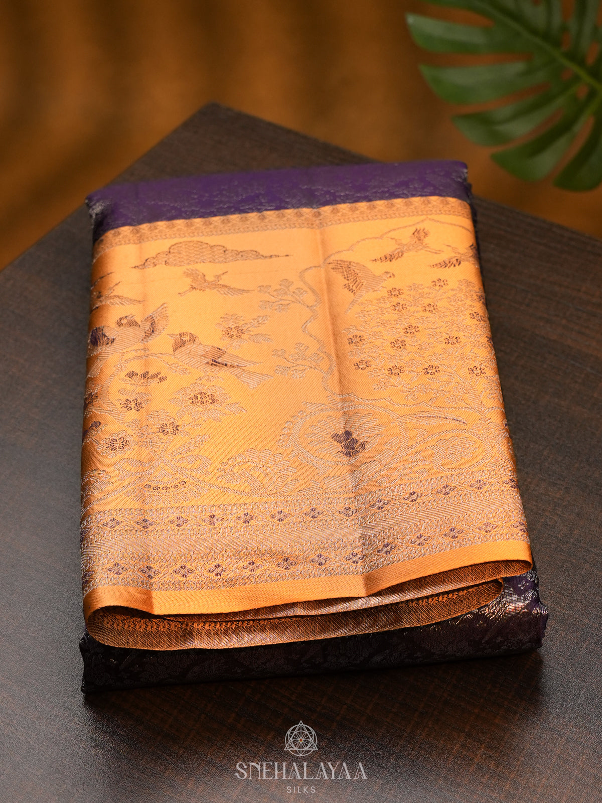 Purple Kanjivaram Silk Saree