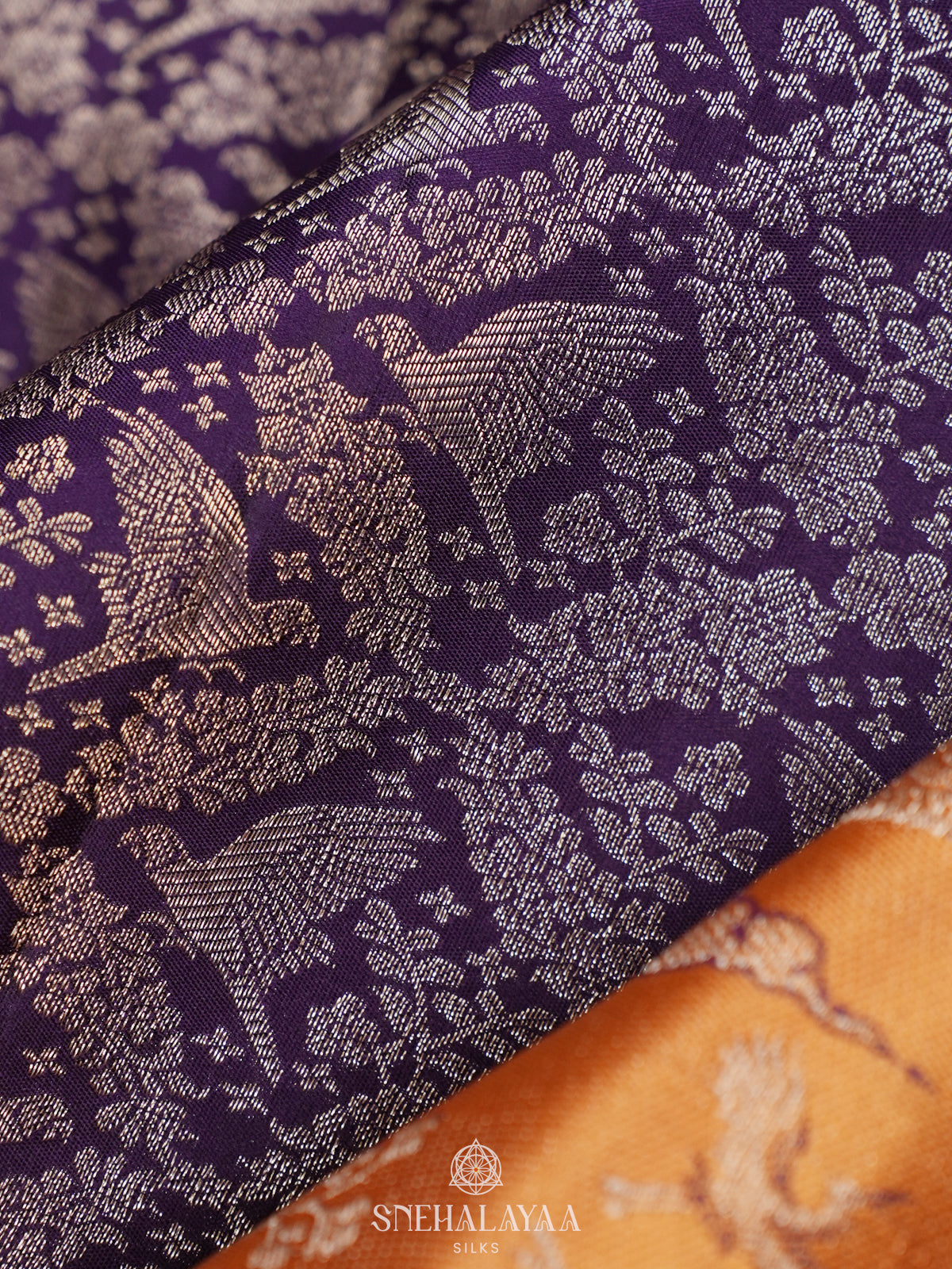Purple Kanjivaram Silk Saree