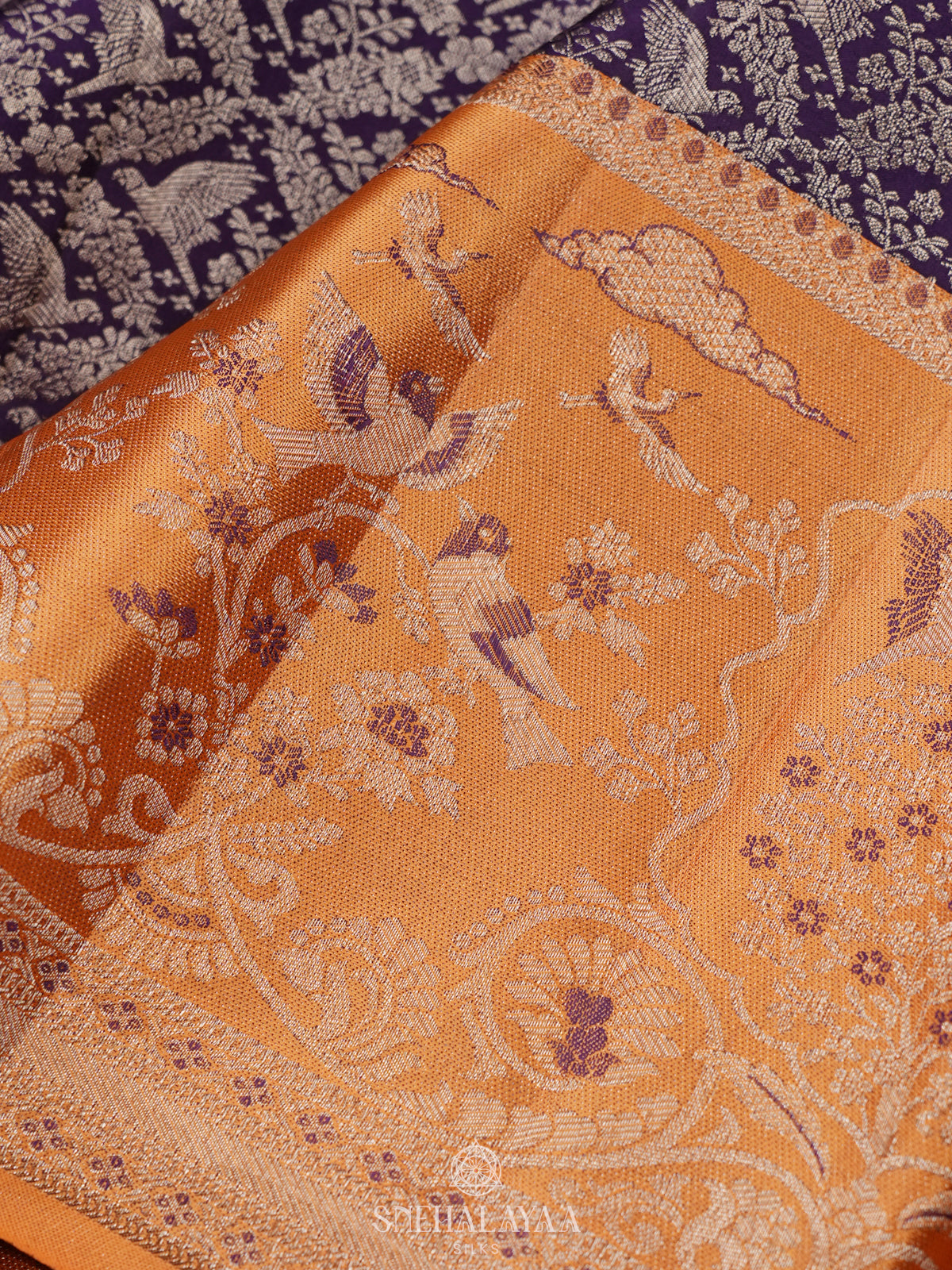 Purple Kanjivaram Silk Saree